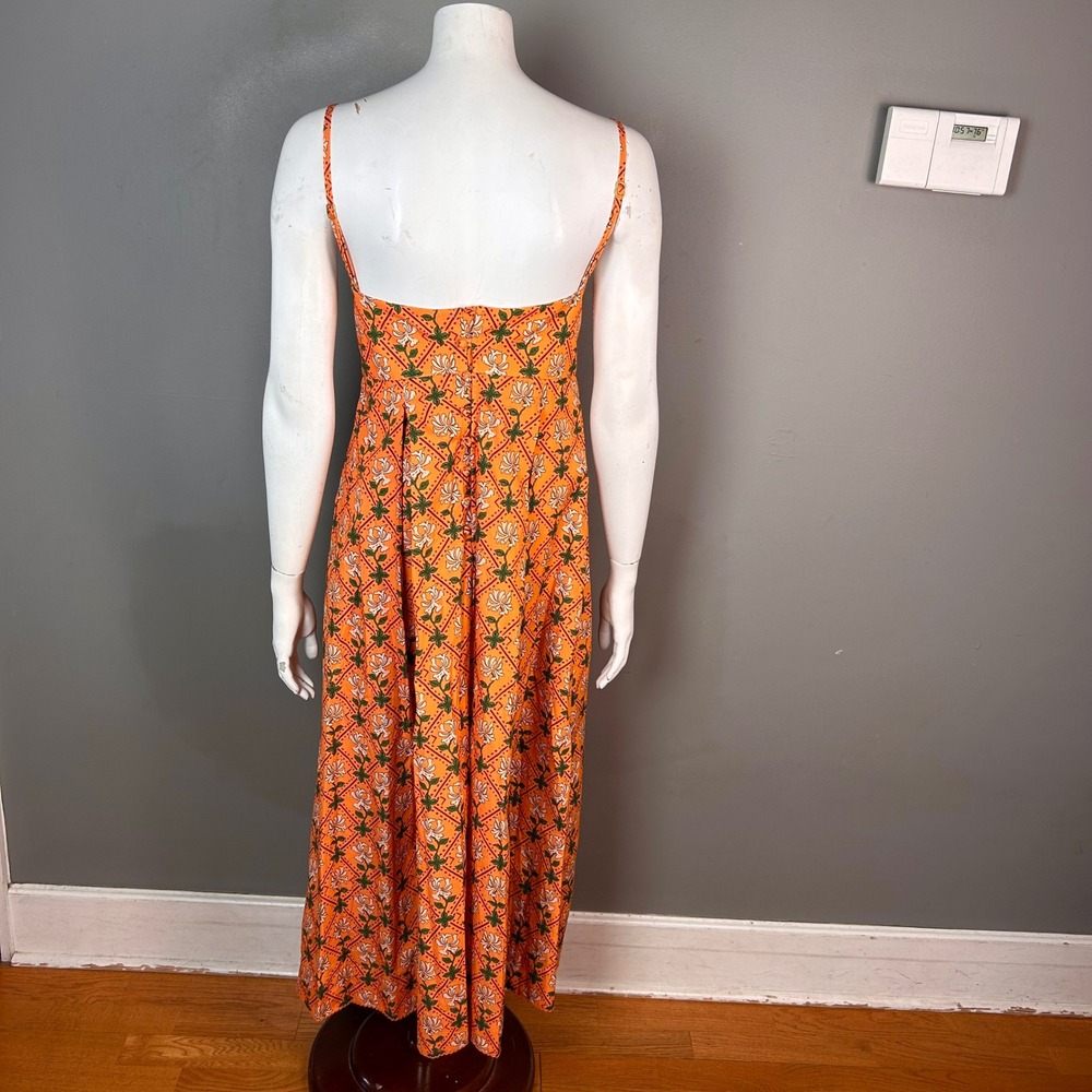 Agua by Agua Bendita Orange Floral Midi Dress - Picture 9 of 14